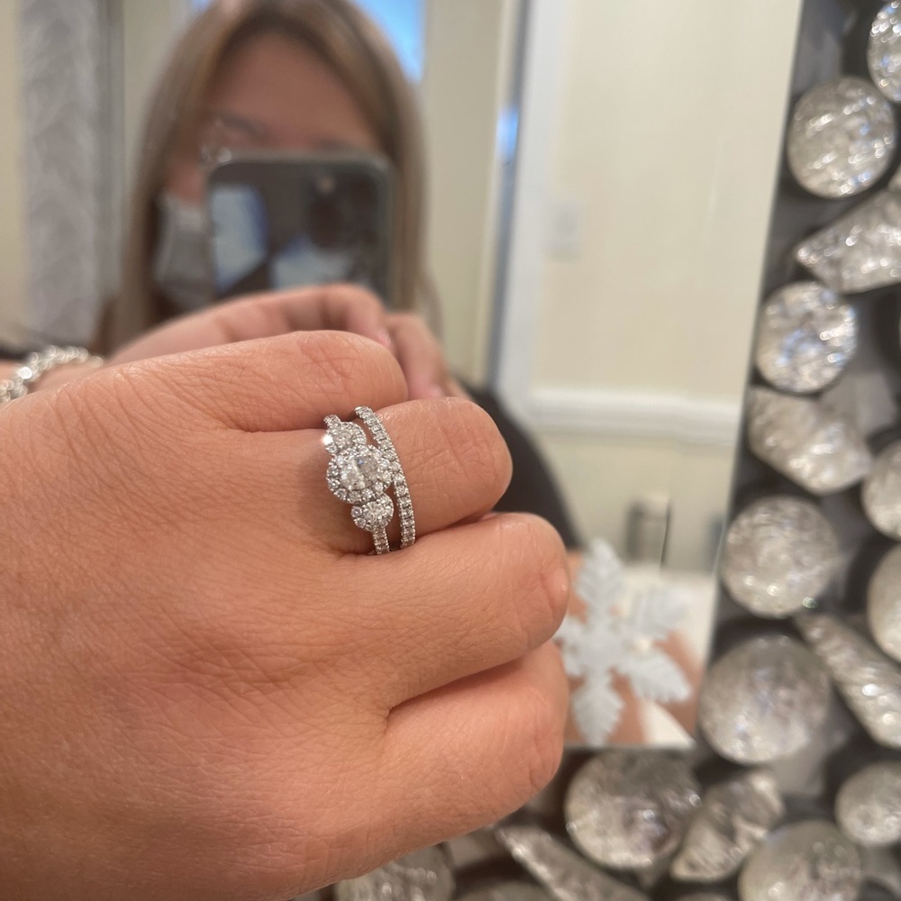 Wedding ring and band